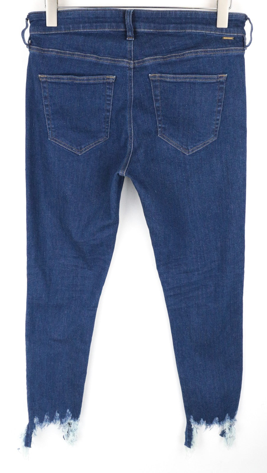 DIESEL Slandy 088AT Women Jeans W34/L32 Mid-Blue Distress Super Slim Skinny