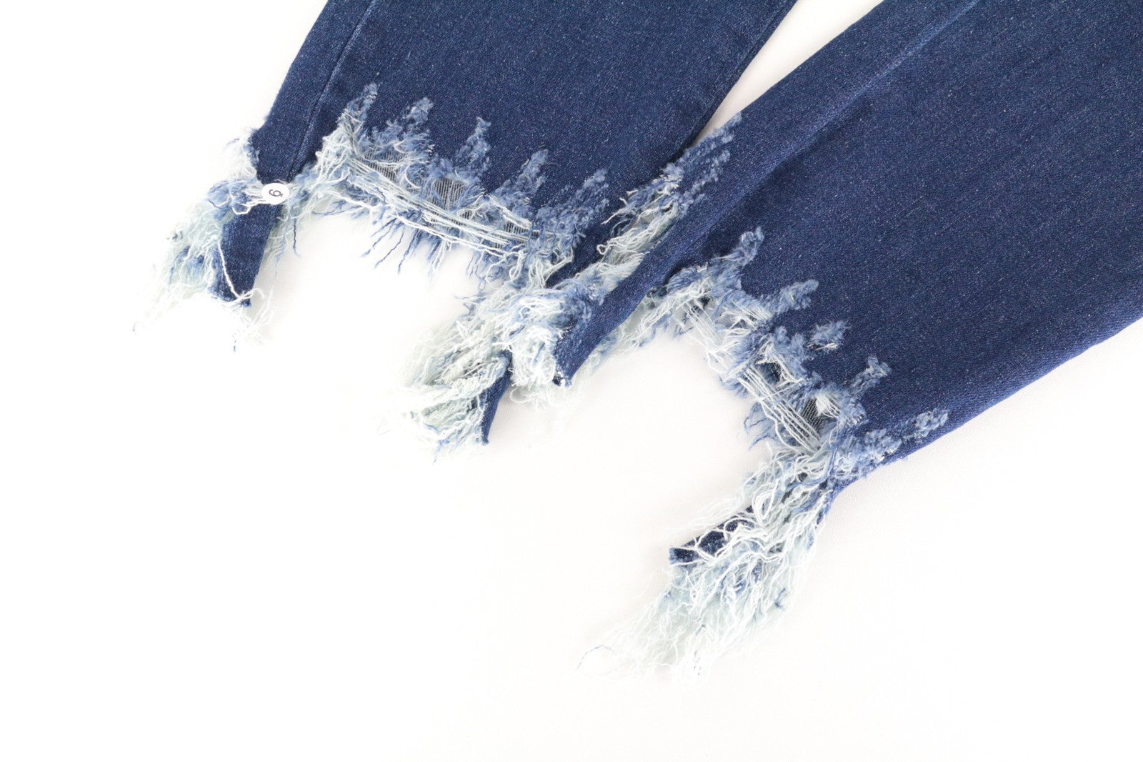DIESEL Slandy 088AT Women Jeans W34/L32 Mid-Blue Distress Super Slim Skinny