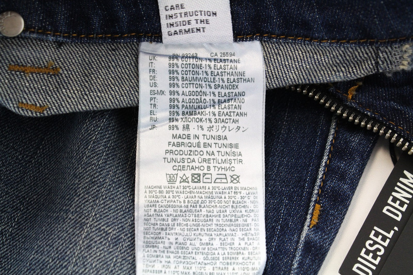 DIESEL D-Earlie 089AR Women Jeans W26/L30 High Waisted Slim Distressed Zip-Fly