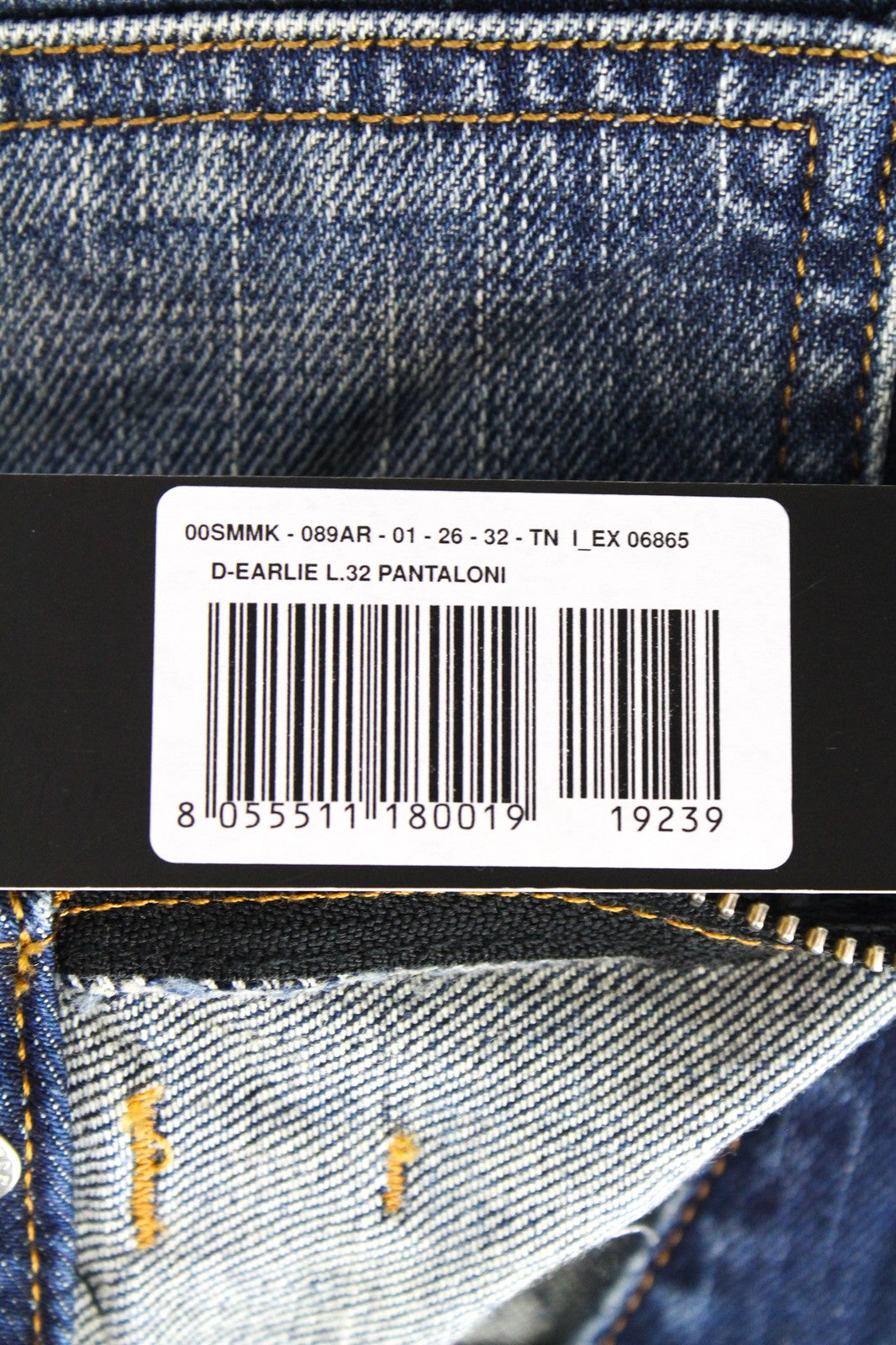 DIESEL D-Earlie 089AR Women Jeans W26/L32 Distressed Zip-Fly High Waisted Slim
