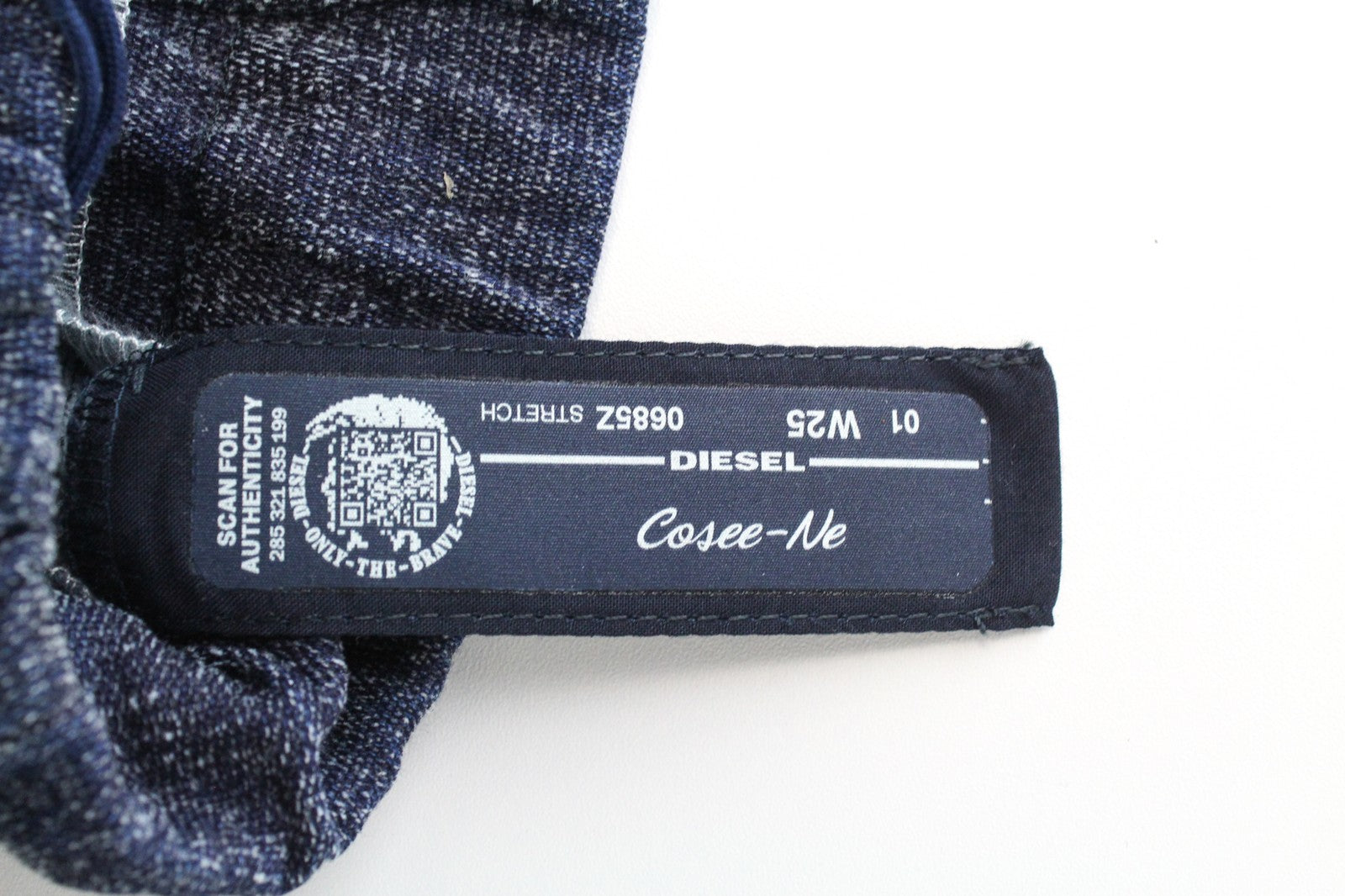 DIESEL Cosee-NE 0685Z Women Trousers W25 Sweat Jogg Boyfriend Fit Blue Pull-On