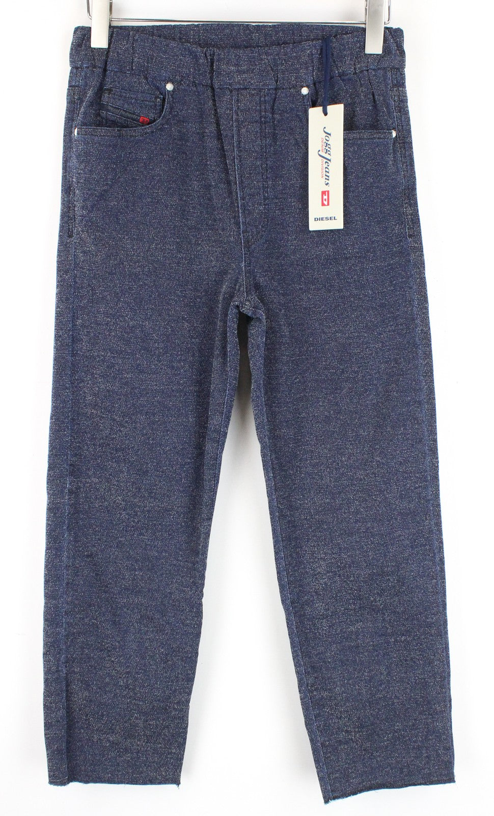 DIESEL Cosee-NE 0685Z Women Trousers W25 Blue Pull-On Sweat Jogg Boyfriend Fit