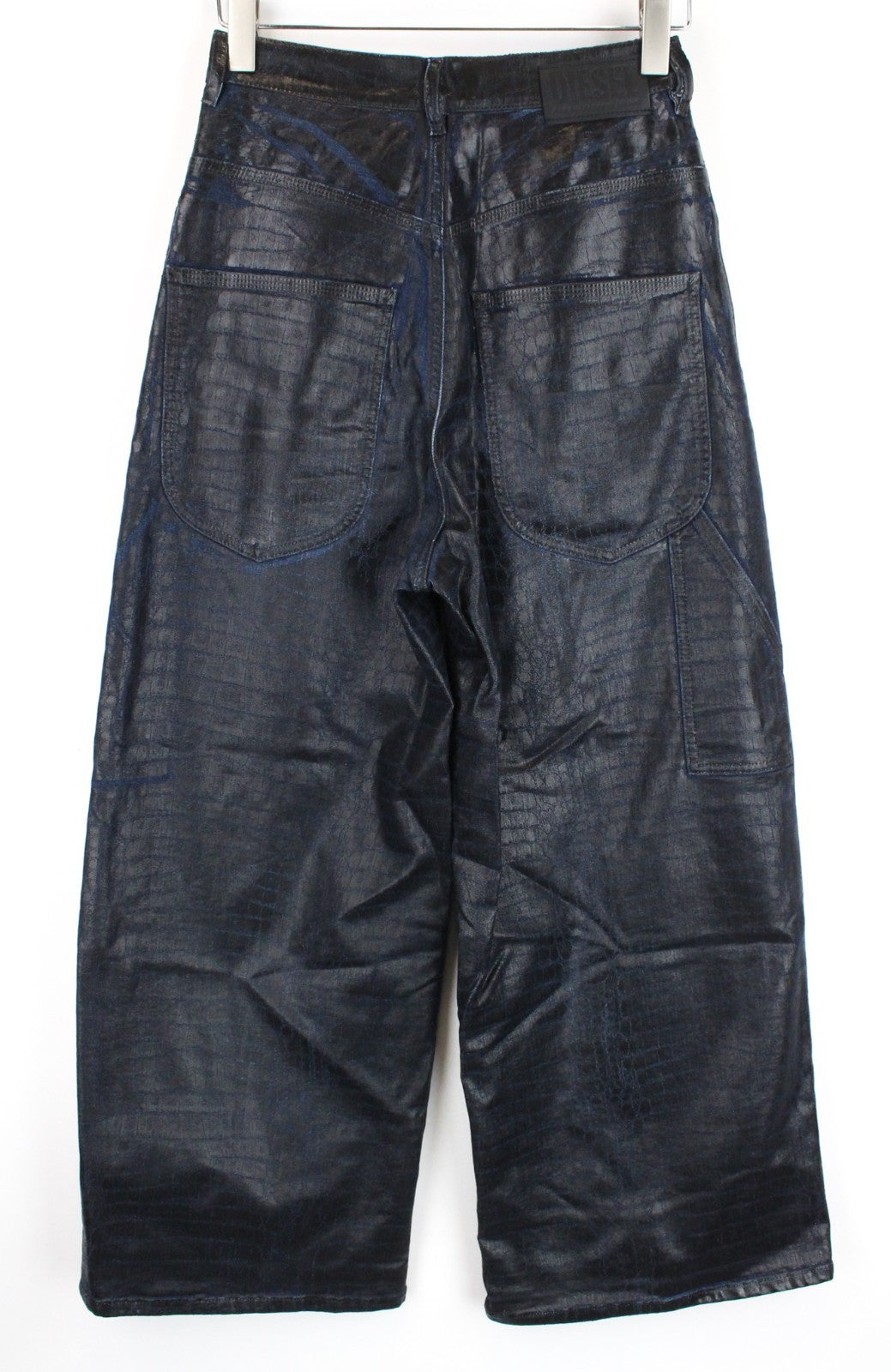 DIESEL D-Luite-SX-T 0094R Women Jeans W26 Animal Print Flared Sweat Jogg Coated