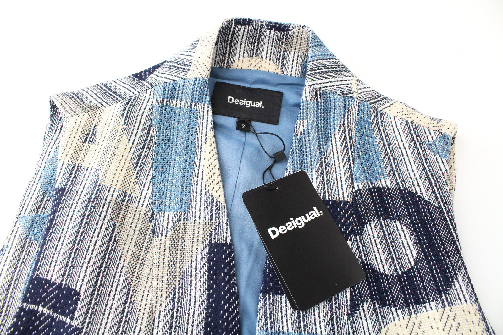 DESIGUAL Chaq Letters Women Waistcoat S Pocketed Pullover Abstract Logo Print