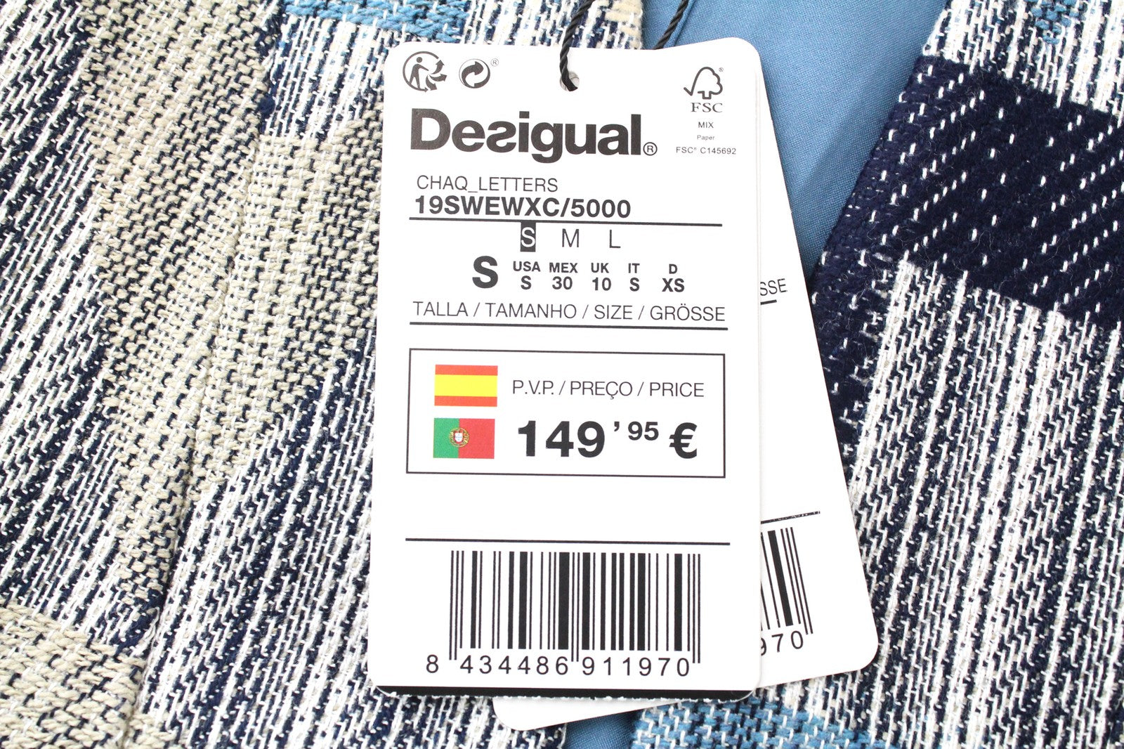 DESIGUAL Chaq Letters Women Waistcoat S Pocketed Pullover Abstract Logo Print