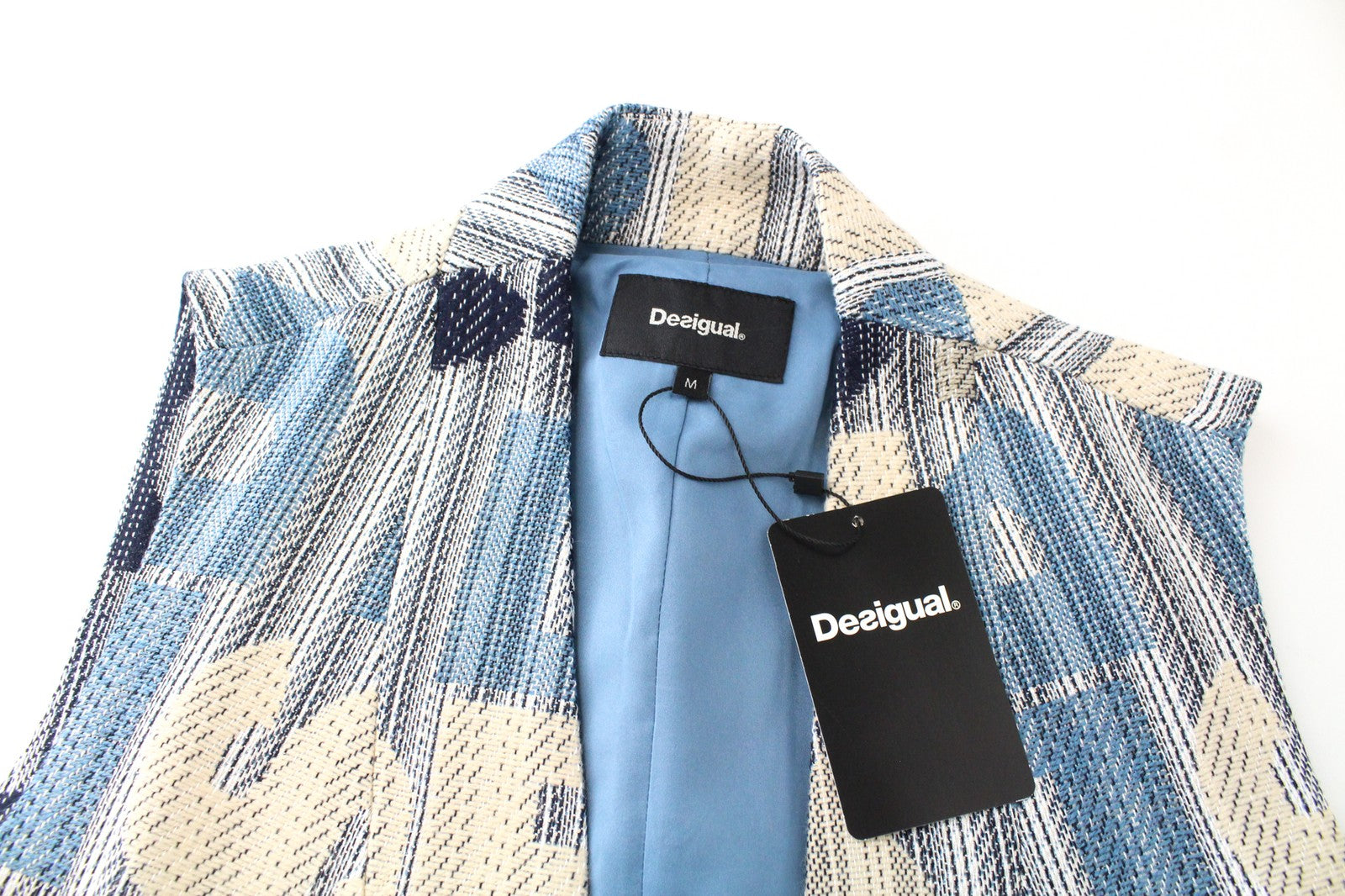 DESIGUAL Chaq Letters Women Waistcoat M Abstract Logo Short Pocketed Pullover