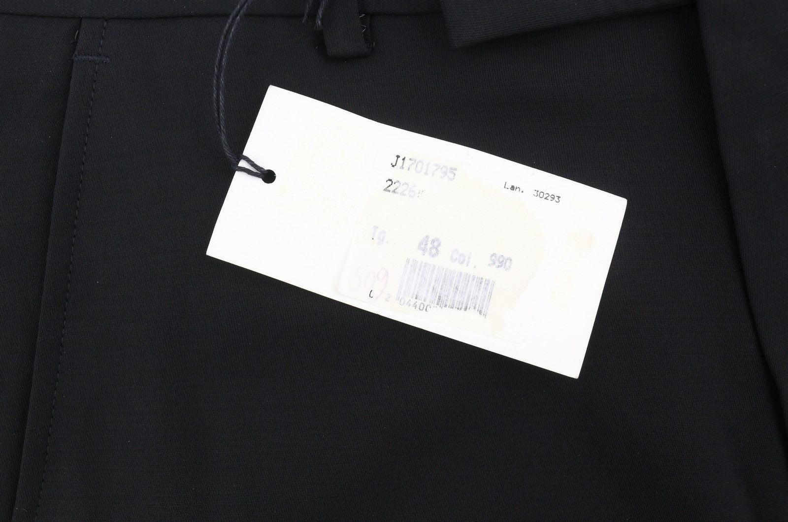 JOHN RICHMOND Women Trousers UK16 W31 Black Wool Blend Zip Fly Straight Fit