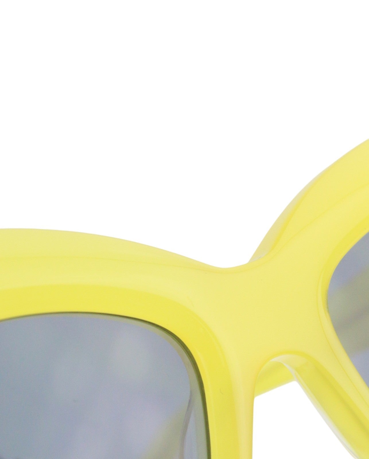 BRAIN DEAD Chibi Yellow/BLK Women Sunglasses OS Tinted Cat-Eye Style