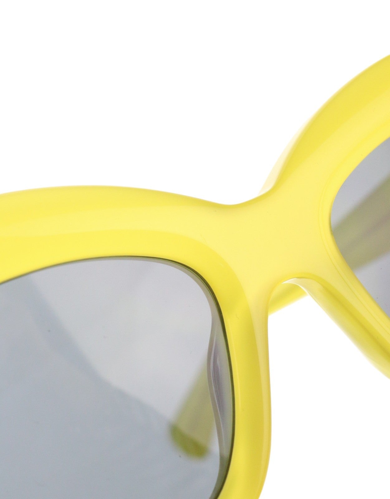 BRAIN DEAD Chibi Yellow/BLK Women Sunglasses OS Tinted Cat-Eye Style
