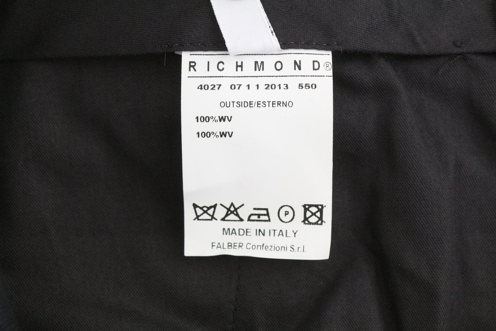 JOHN RICHMOND Women Trousers UK16 W35 Black Wool Pinstriped Flared Zip Fly
