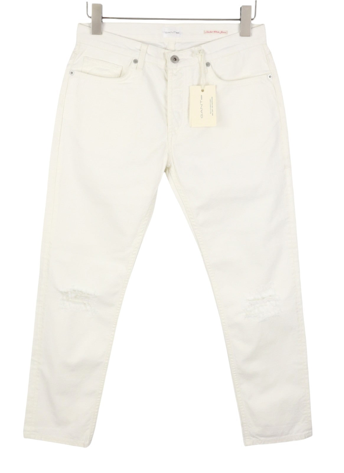GANT Rugger Slacker White Women Jeans W27/L34 Off White Slim Fit Distress