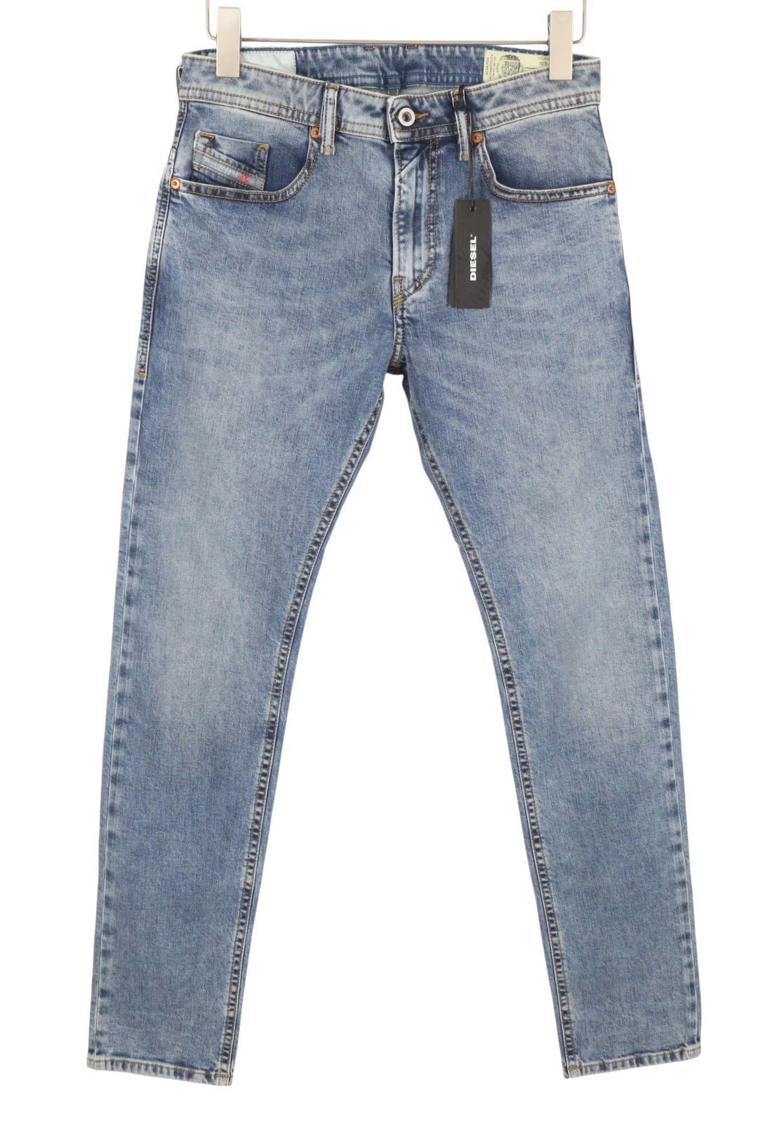 DIESEL Thommer 084UX Men Jeans W29/L32 Blue Faded Slim Skinny Fit Stretch