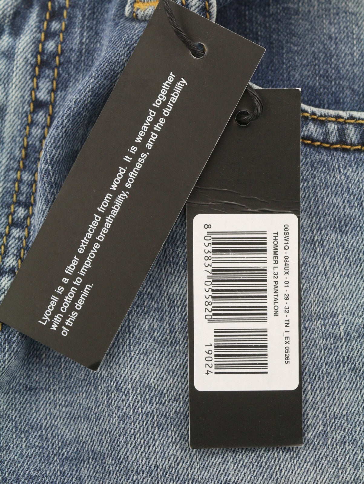 DIESEL Thommer 084UX Men Jeans W29/L32 Blue Faded Slim Skinny Fit Stretch