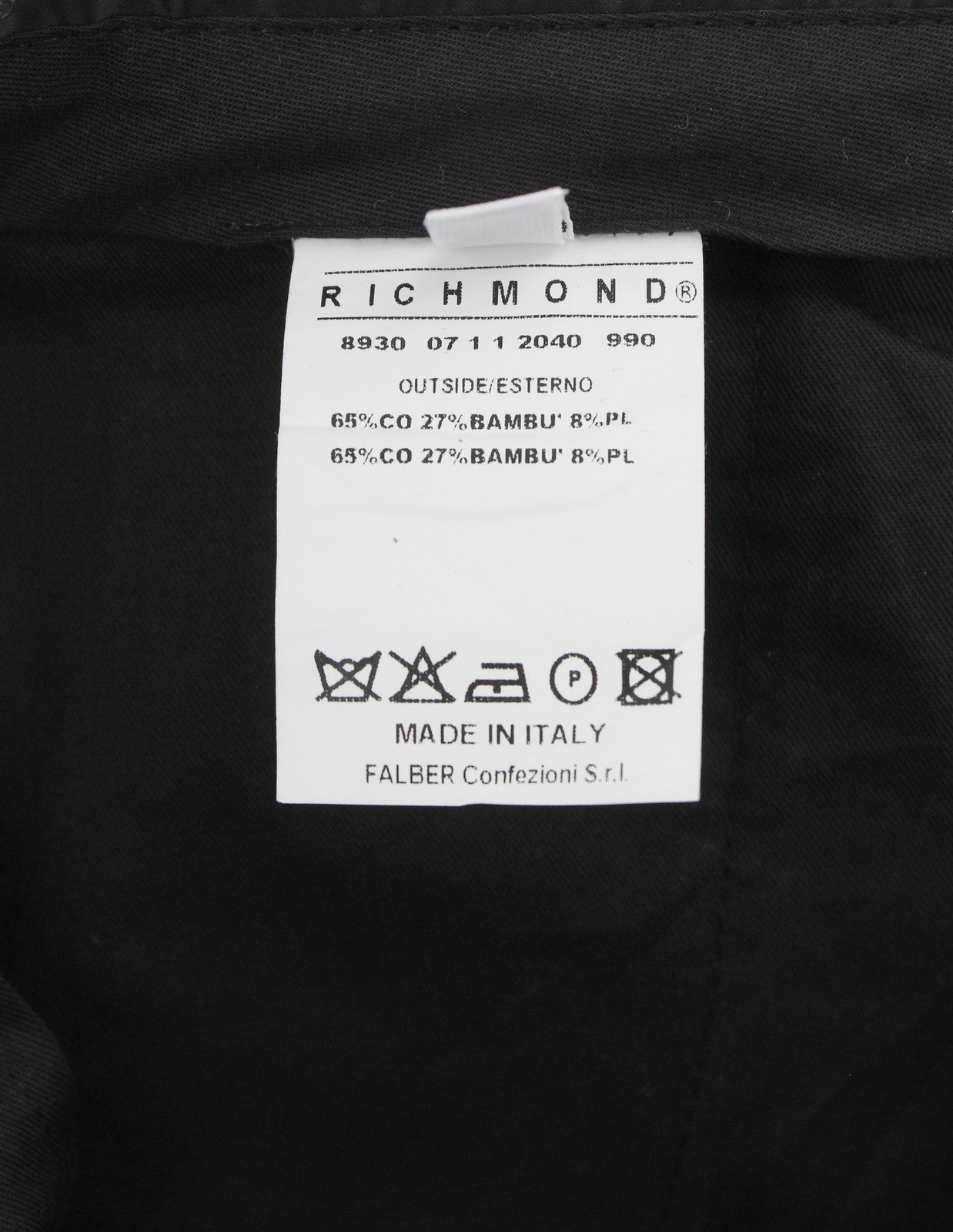 JOHN RICHMOND Women Trousers UK16 W34 Black Patterned Zip Fly Straight Fit