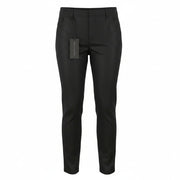 JOHN RICHMOND Women Trousers UK16 W34 Black Wool Glitter Look Zip Fly Straight