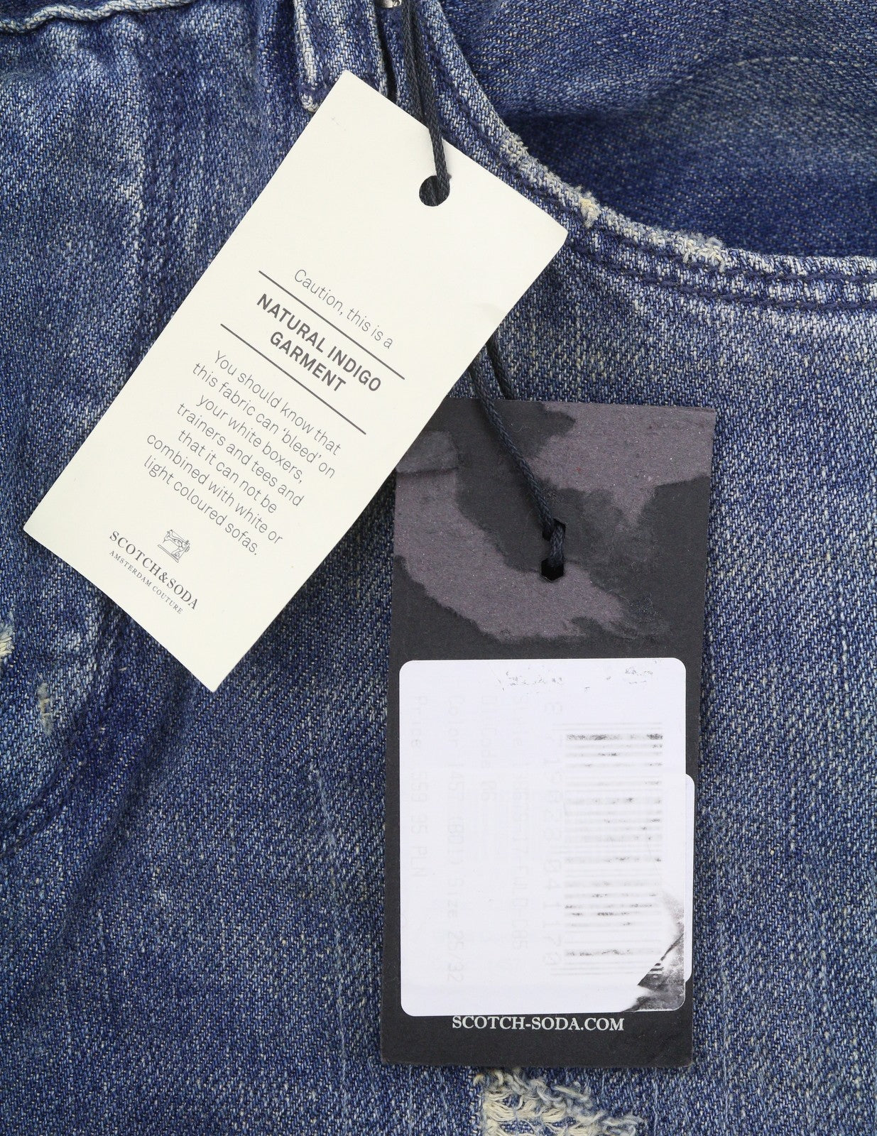 SCOTCH & SODA L'Adorable Boyfriend Women Jeans W25/L32 Blue Faded Distress