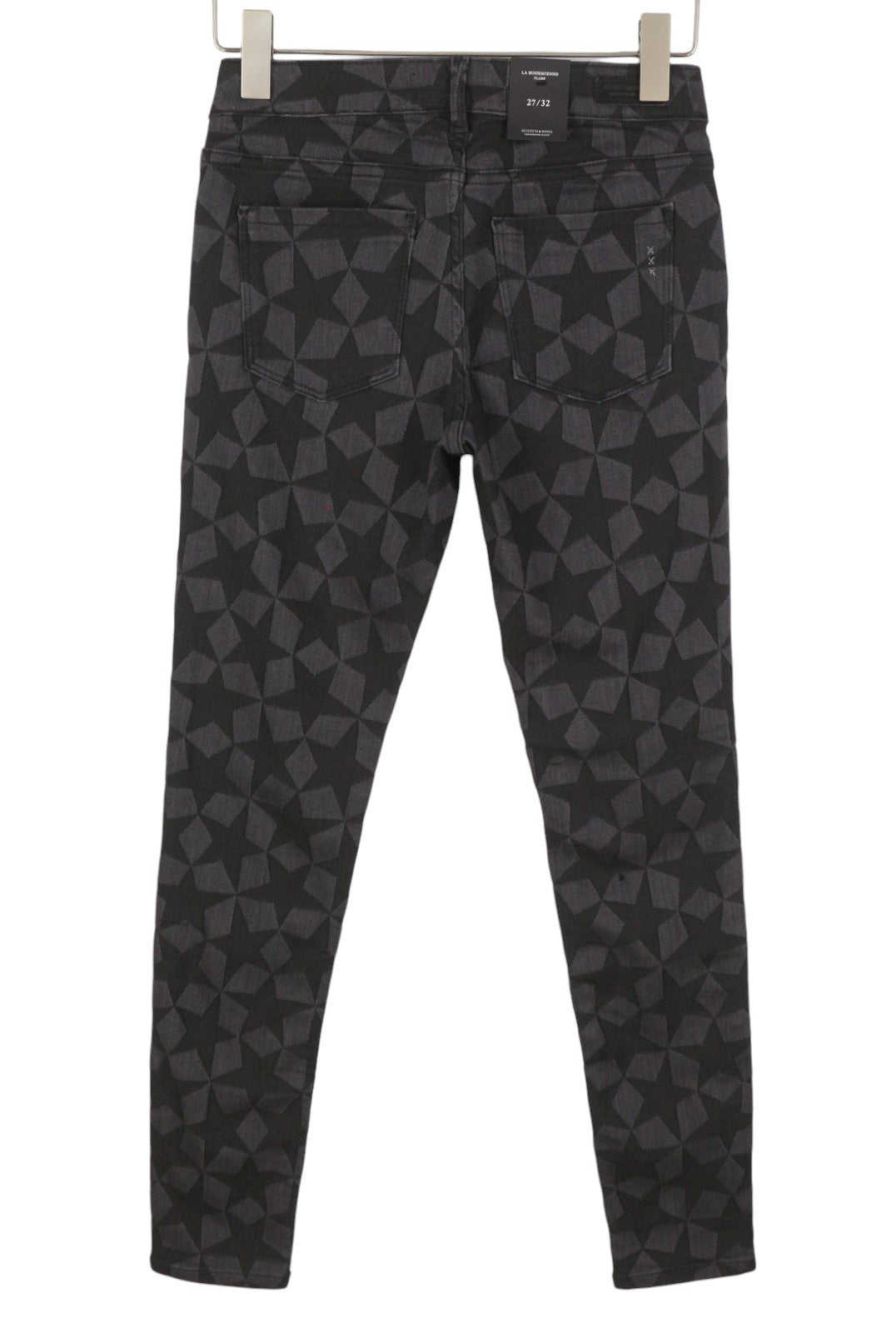 SCOTCH & SODA La Bohemienne Flare Women Jeans W27/L32 Black Stars Print Skinny