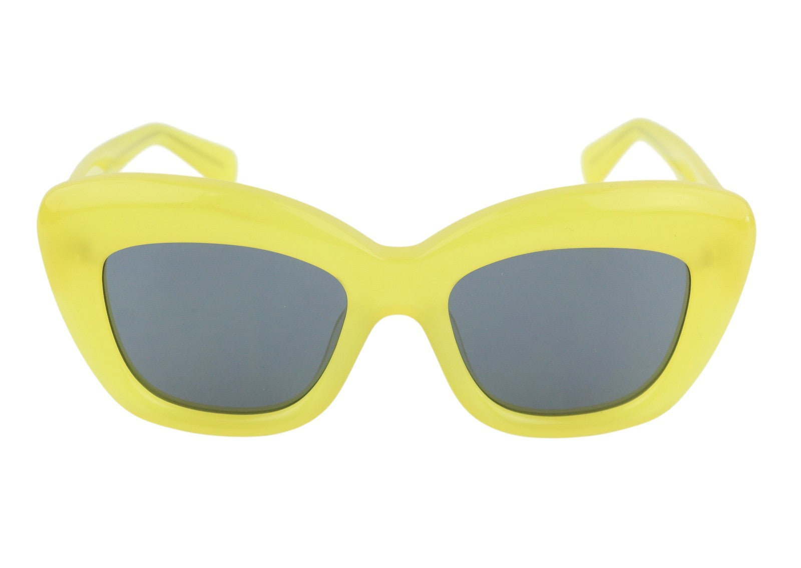 BRAIN DEAD Chibi Yellow/BLK Women Sunglasses OS Tinted Cat-Eye