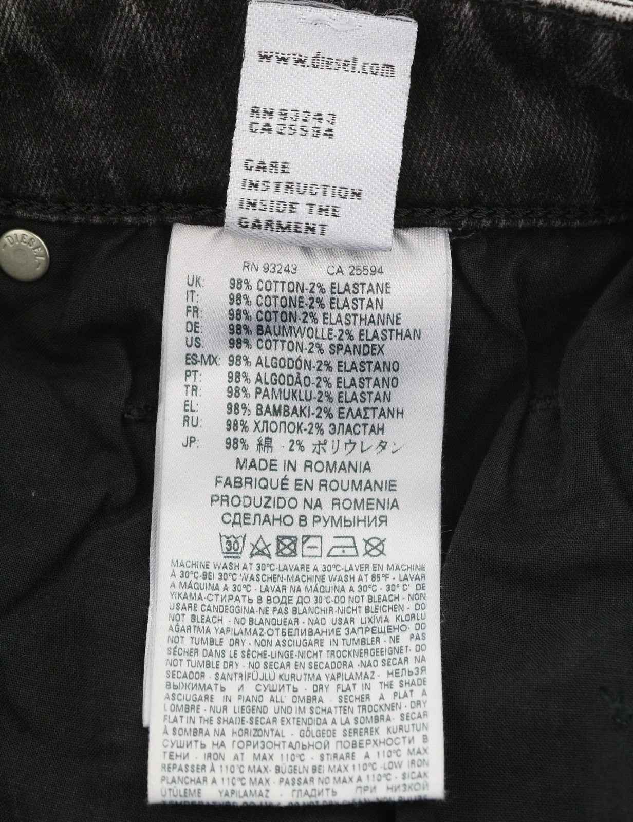 DIESEL Neekhol 069AB Women Jeans W25/L32 Regular Straight Fit Stretch