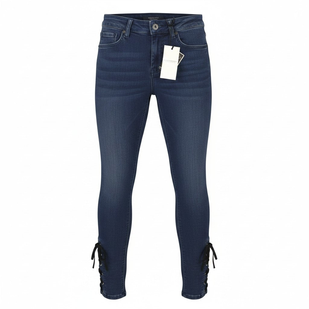 SCOTCH & SODA La Bohemienne Mid Rise Skinny Cropped Women Jeans W24/L32 Blue