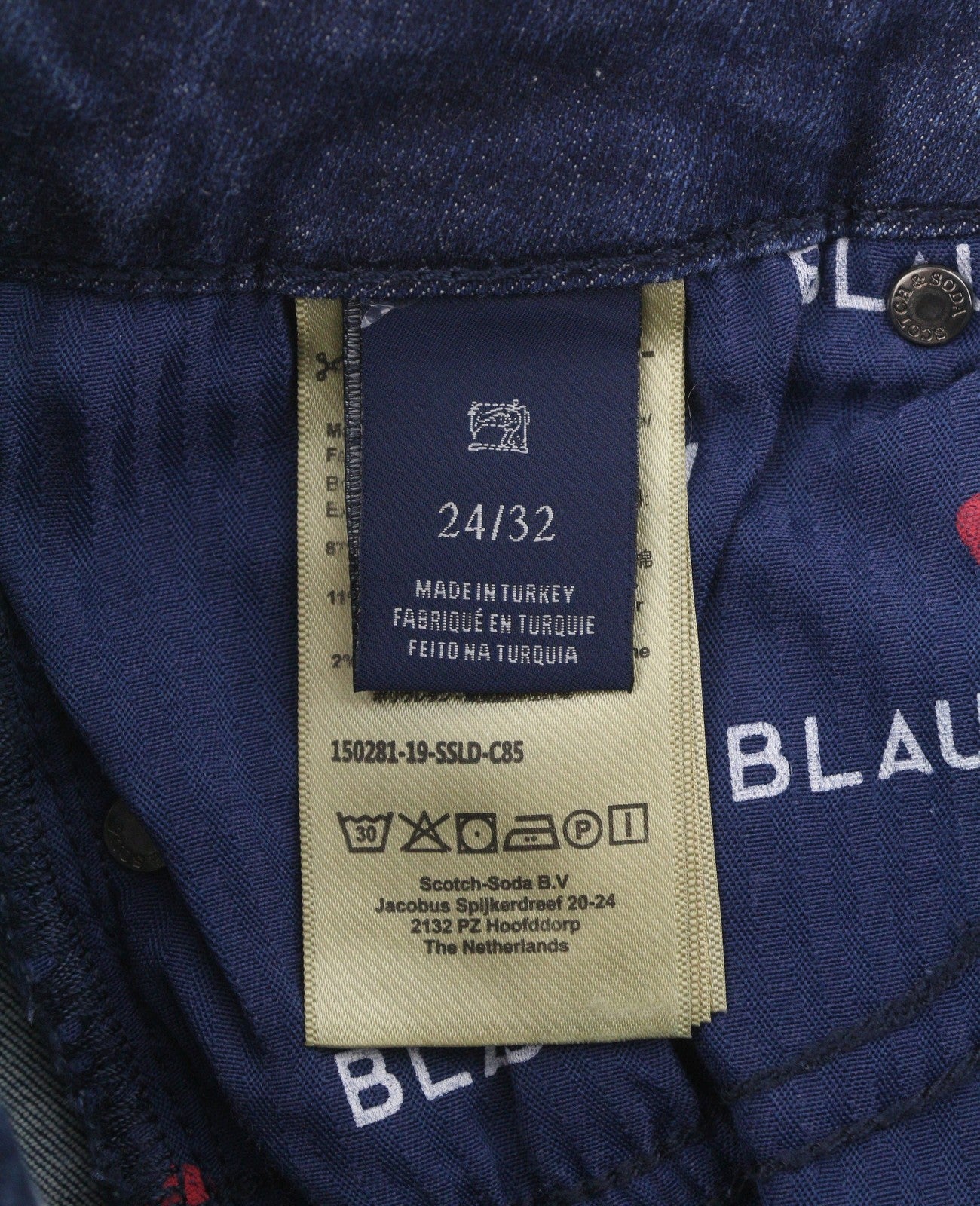 SCOTCH & SODA La Bohemienne Mid Rise Skinny Cropped Women Jeans W24/L32 Blue