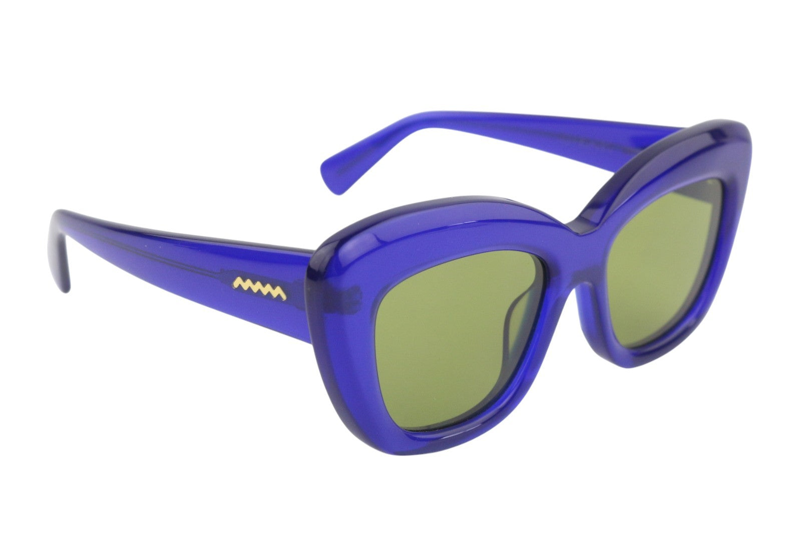 BRAIN DEAD Chibi Blue/BLK Women Sunglasses OS Tinted Cat-Eye Style