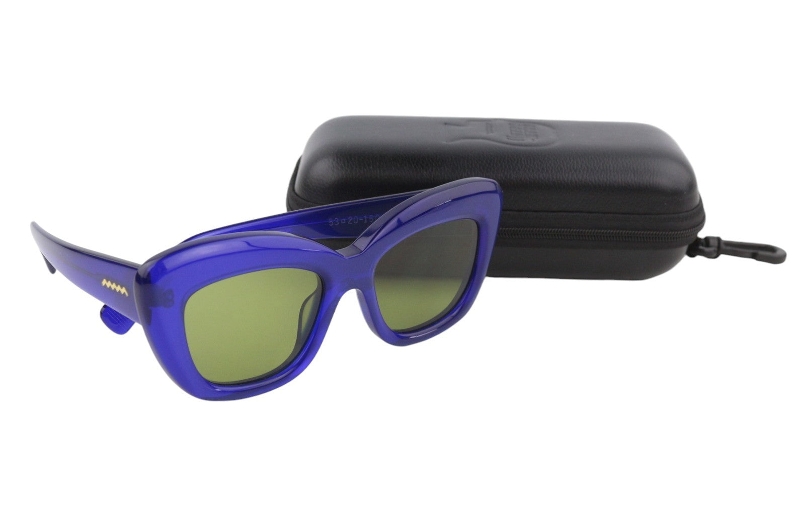 BRAIN DEAD Chibi Blue/BLK Women Sunglasses OS Tinted Cat-Eye Style