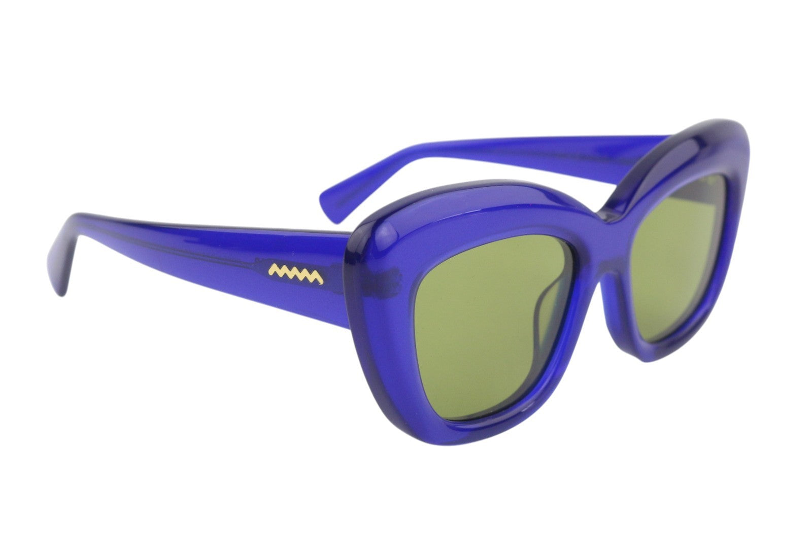 BRAIN DEAD Chibi Blue/BLK Women Sunglasses OS Tinted Cat-Eye
