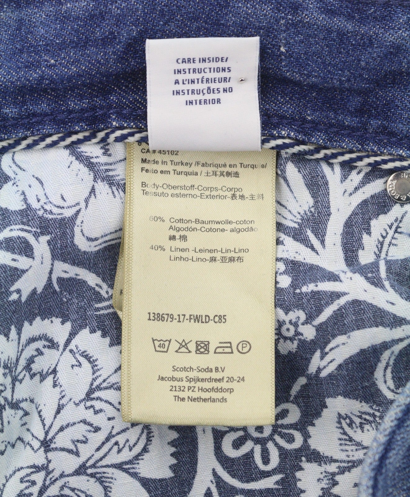 SCOTCH & SODA L'Adorable Boyfriend Women Jeans W25/L30 Blue Faded Distress