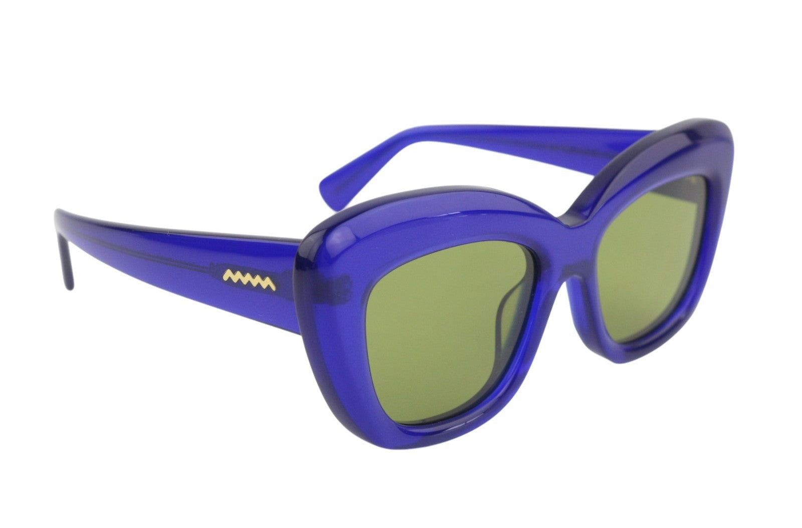 BRAIN DEAD Chibi Blue/BLK Women Sunglasses OS Tinted Cat-Eye Style