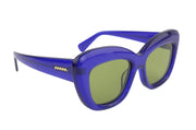 BRAIN DEAD Chibi Blue/BLK Women Sunglasses OS Tinted Cat-Eye Style