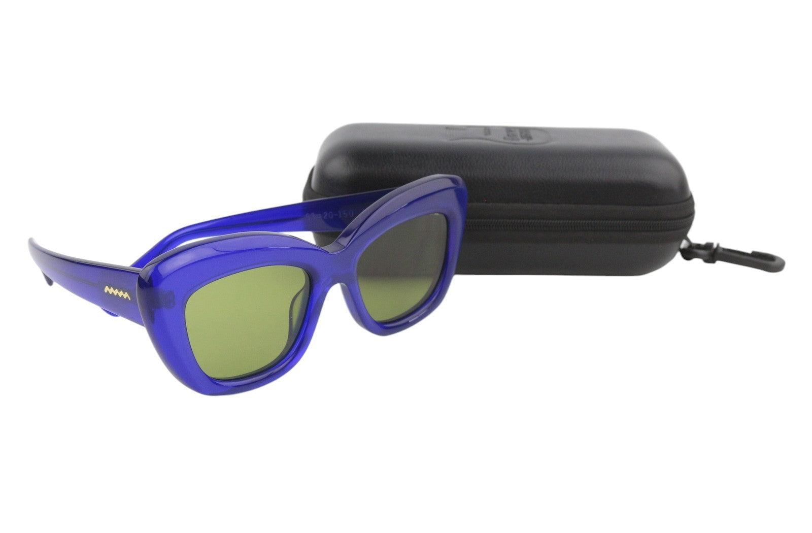 BRAIN DEAD Chibi Blue/BLK Women Sunglasses OS Tinted Cat-Eye Style