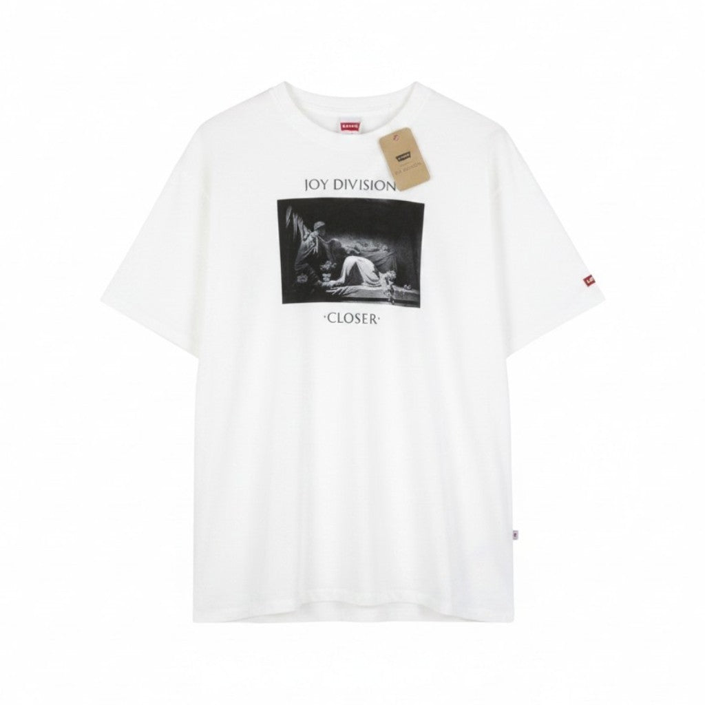 LEVI'S x Joy Division Closer Men T-Shirt XL White Tricot Crew Short Sleeve