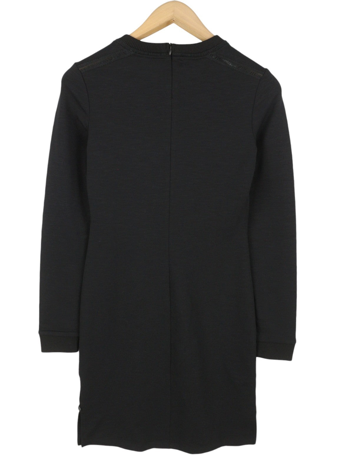 MAISON SCOTCH Women Dress XS Black Cut-Out Details Crew Long Sleeved