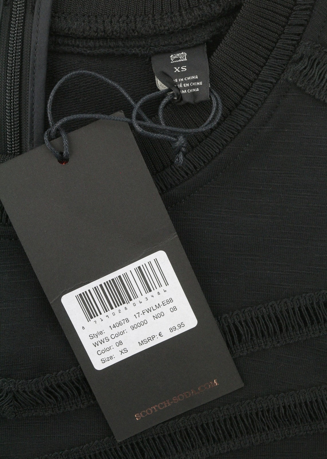 MAISON SCOTCH Women Dress XS Black Cut-Out Details Crew Long Sleeved