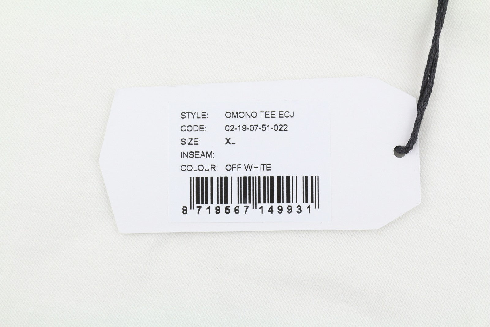DENHAM Omono Women T-Shirt XL Off White Patch Pocket Tricot Cotton Short Sleeve