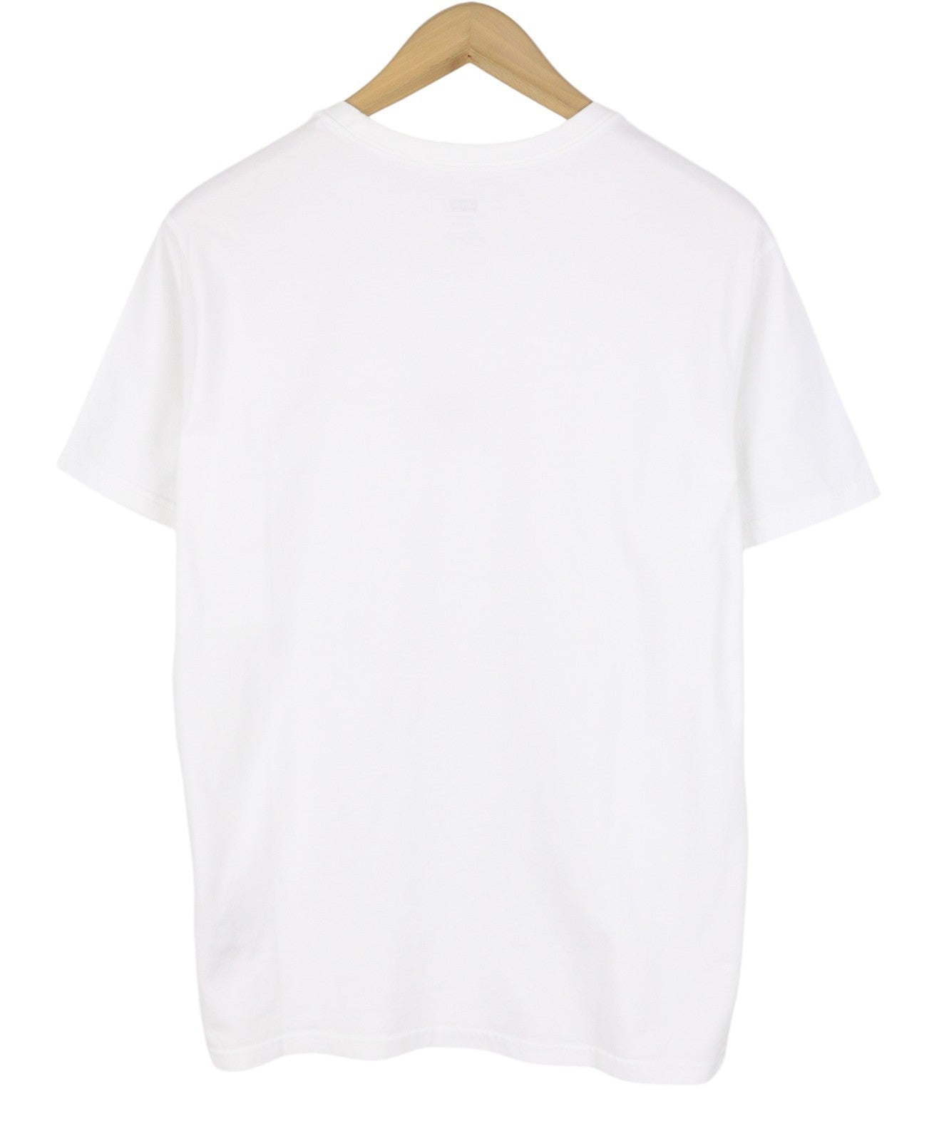 LEVI'S Relaxed Men T-Shirt M White Tricot Cotton Crew Neck Short Sleeved