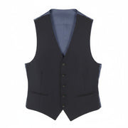 SUITSUPPLY Ferrara Men Waistcoat UK40R Navy Blue Wool Button-Up Vest