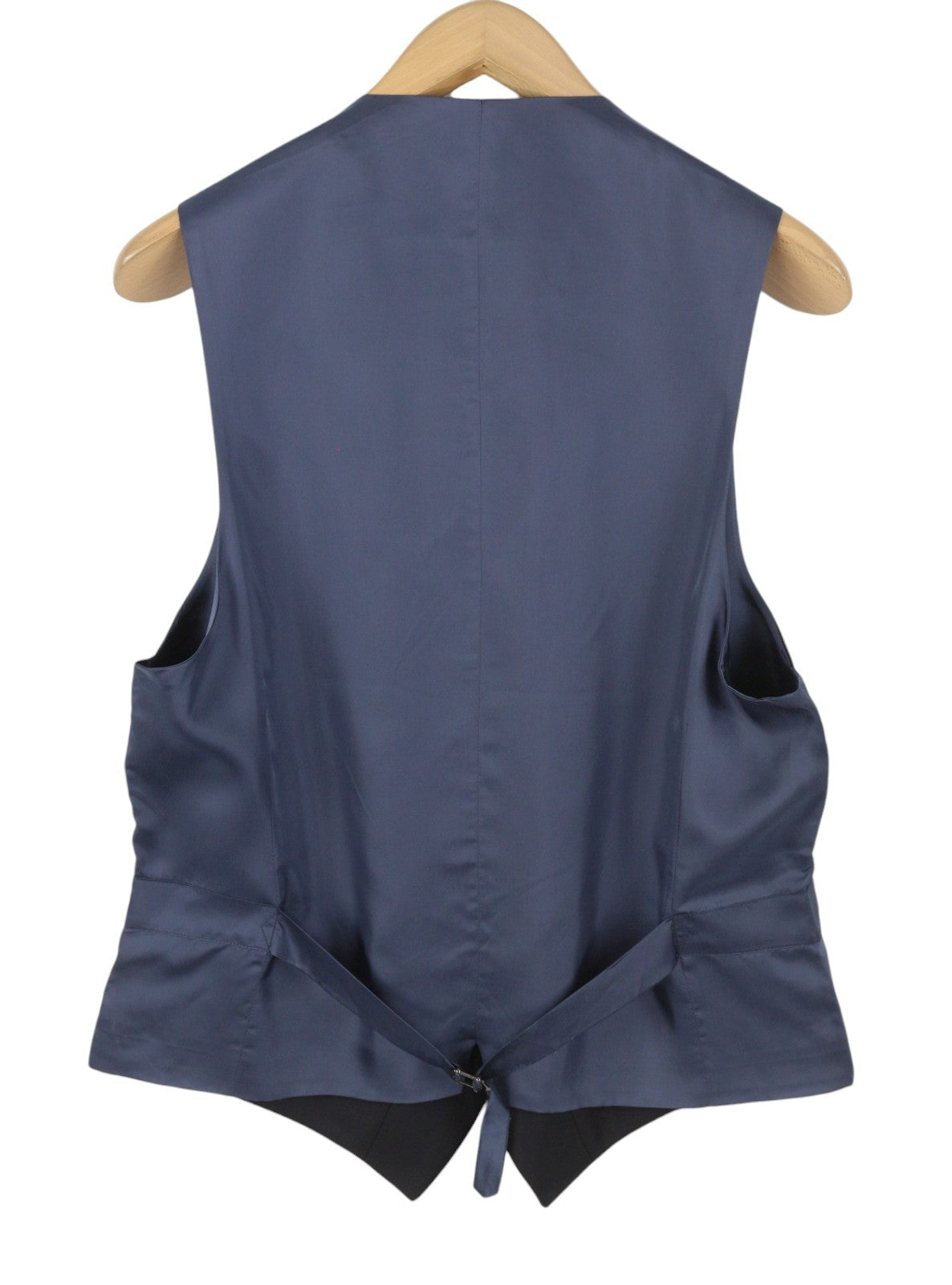 SUITSUPPLY Ferrara Men Waistcoat UK40R Navy Blue Wool Button-Up Vest