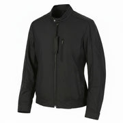 JOHN RICHMOND Women Jacket UK16 L Black Band Collar Full Zip Lightweight