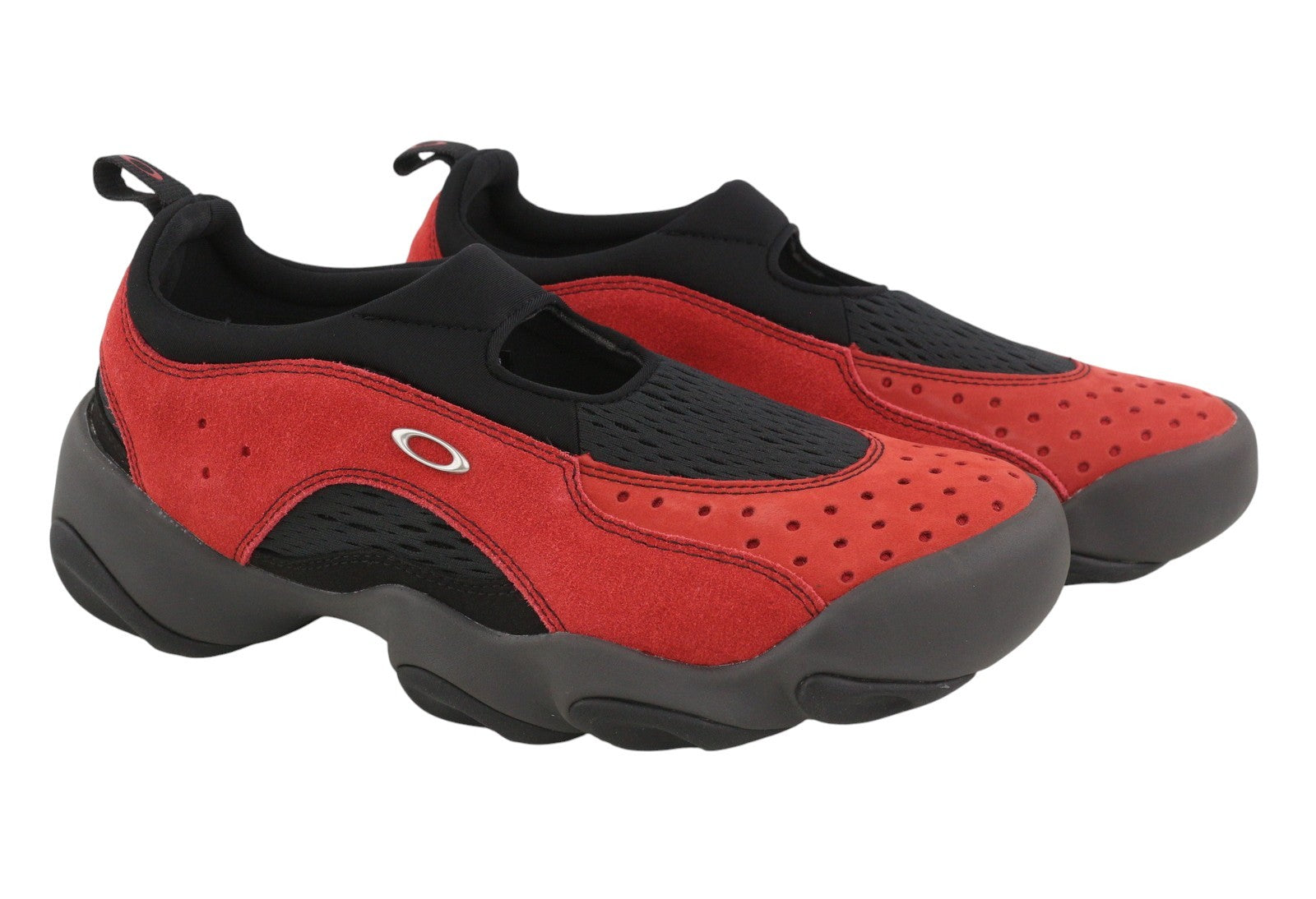 OAKLEY Factory Team Suede Flesh Men Sandals EU44.5 Lava Black Ortholite RRP190