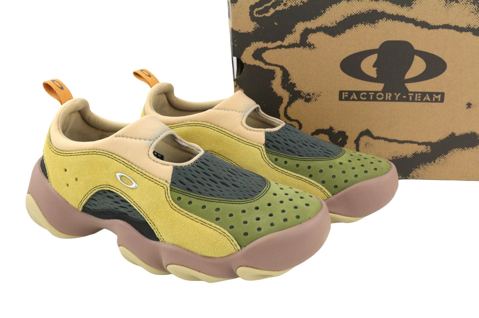 OAKLEY Factory Team x Brain Dead Suede Flesh Men Sandals EU43 Multi Ortholite