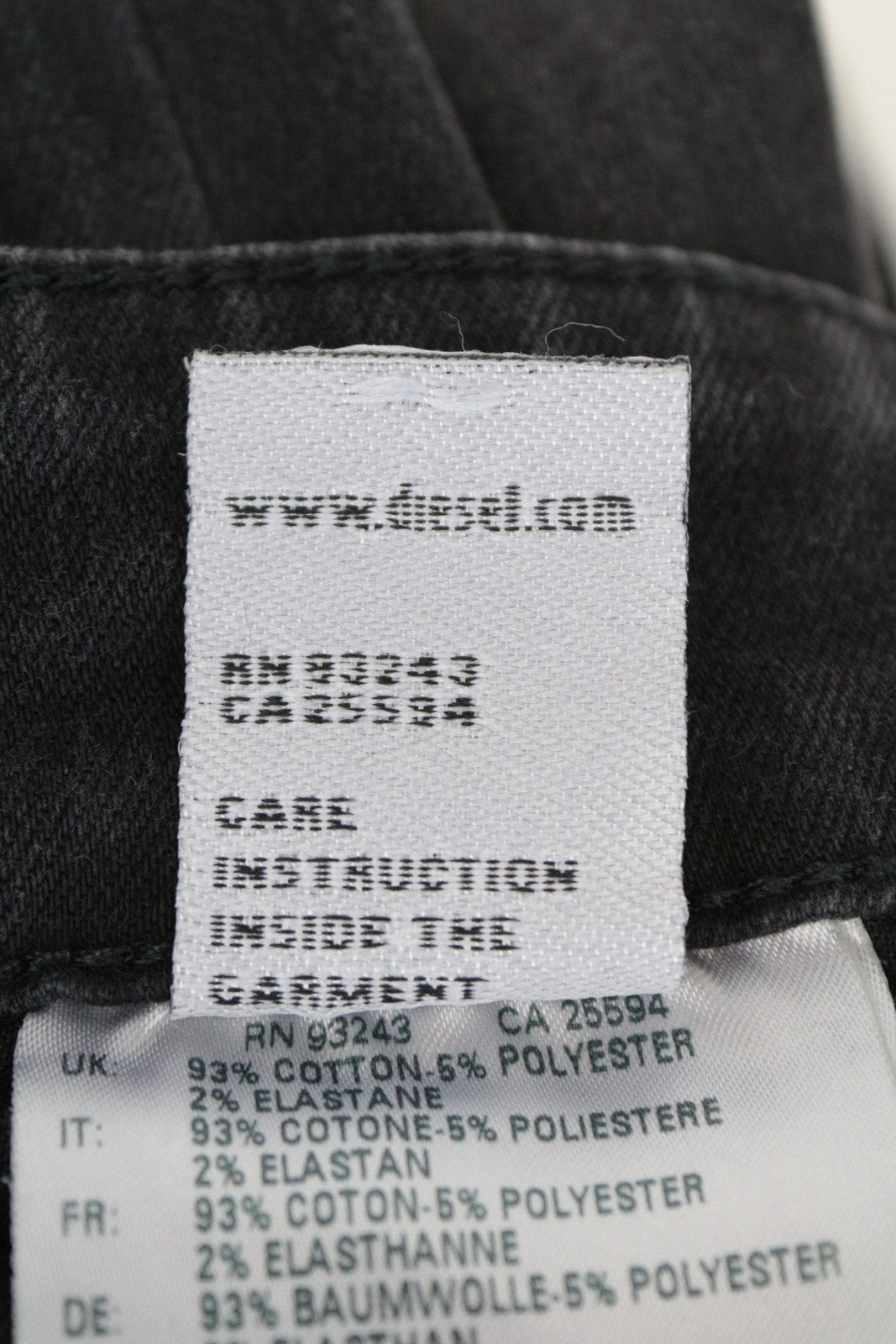 DIESEL Slandy 069GI Women Jeans W30/L32 Grey Slim Skinny Distressed Aged Look