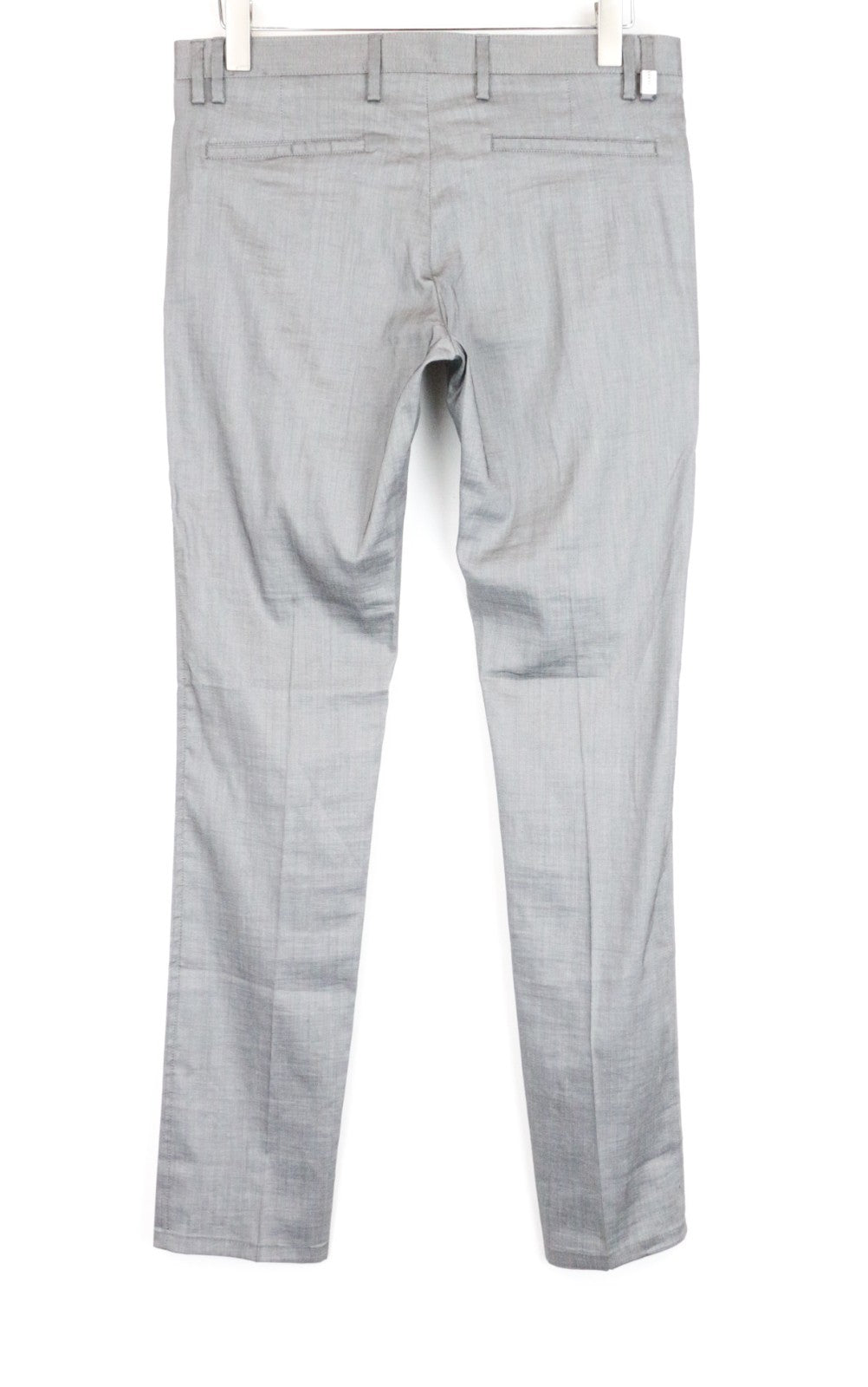 RICHMOND Men Trousers 48 Grey Zip-Fly Plain Chino Styled Classic Pocketed