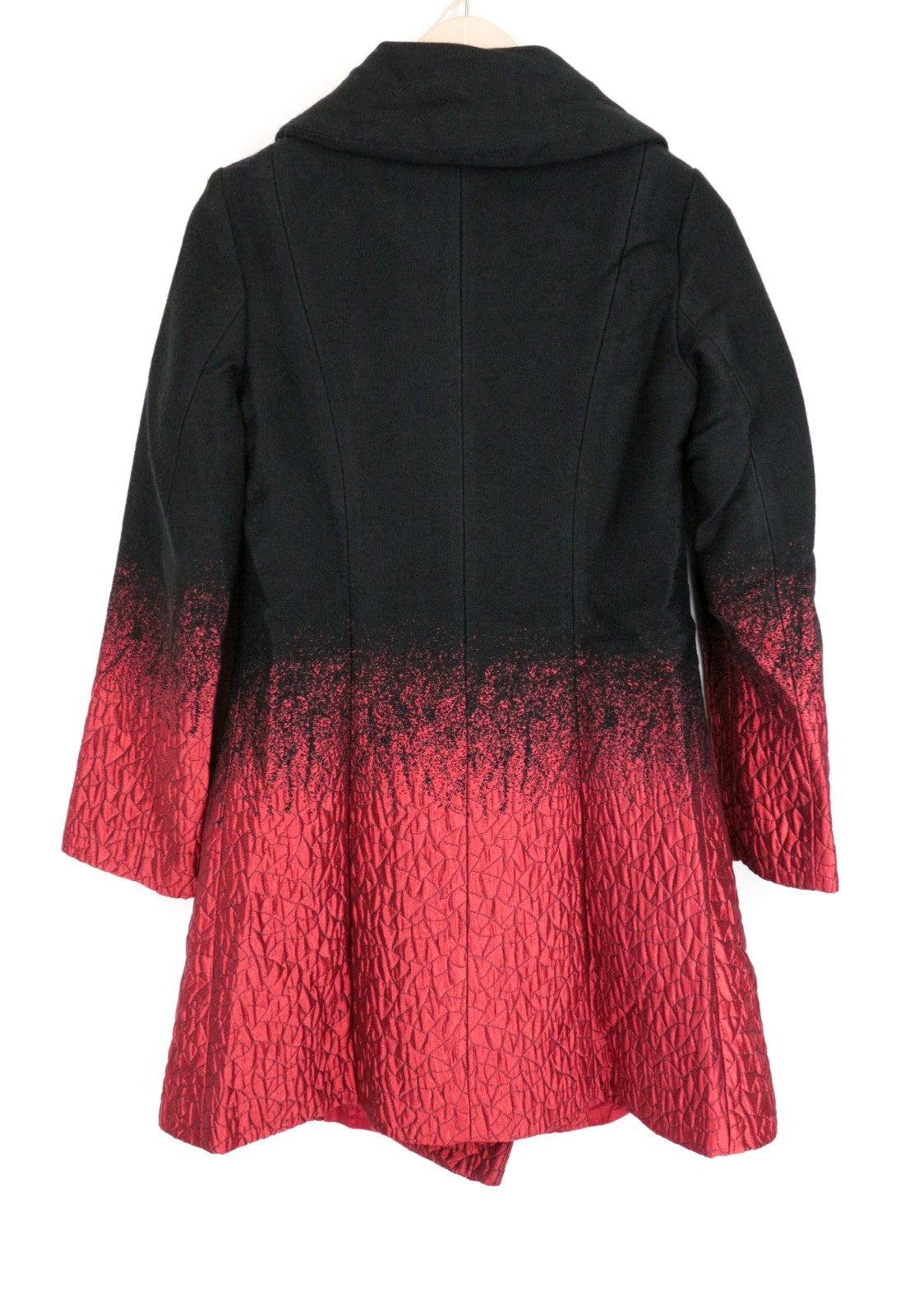 DESIGUAL Chaq Suenos Liquidos Women Coat ~36 Mid-Length Ombre Styled Collared
