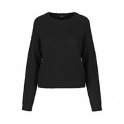 DENHAM Nikko Women Sweatshirt L Wool Blend Knit Soft Shell Loose Sweater Black