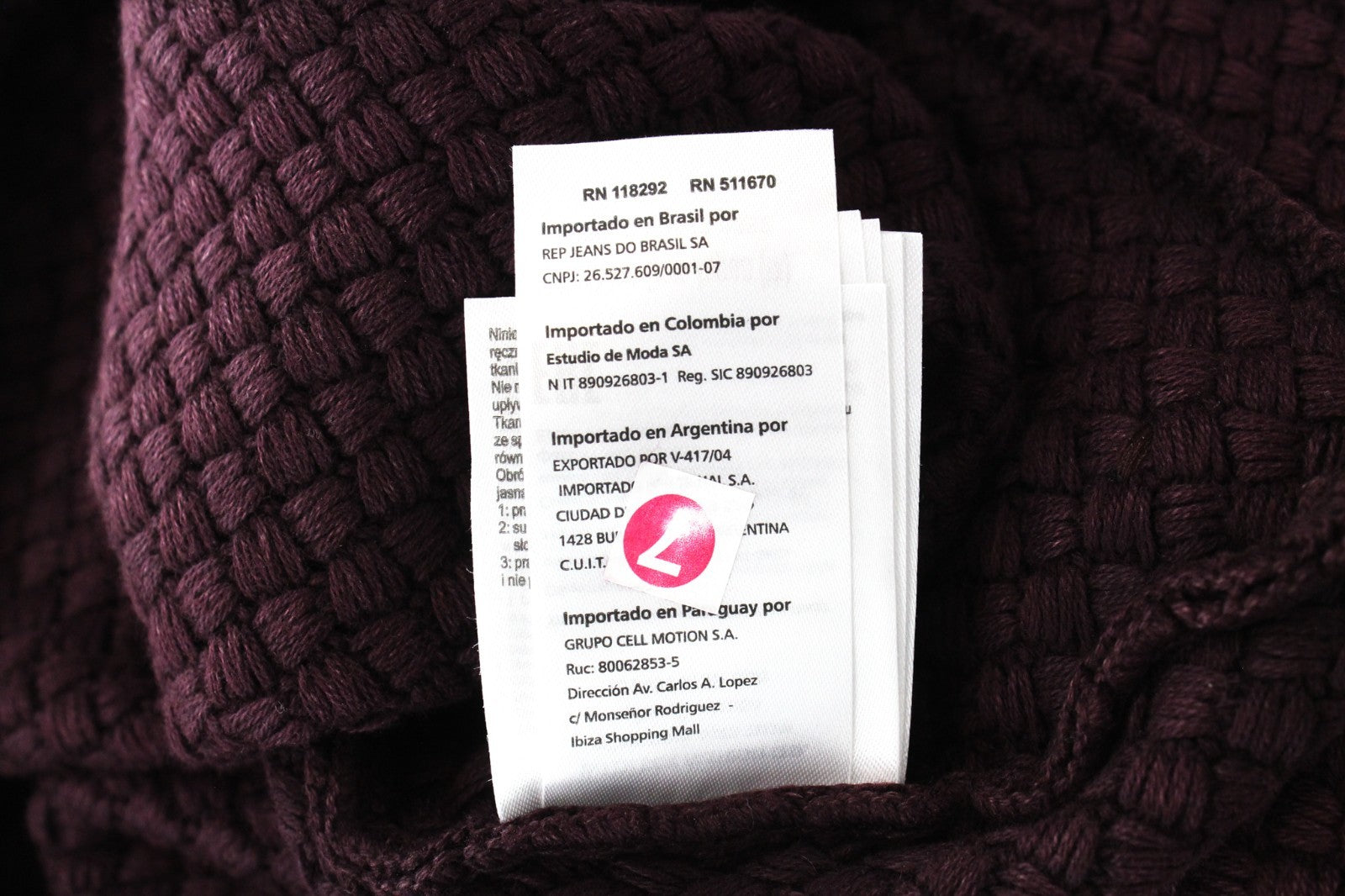 REPLAY Knitwear Women Dress XS Jumper Dress Tight-Knitted Burgundy Slim Fit