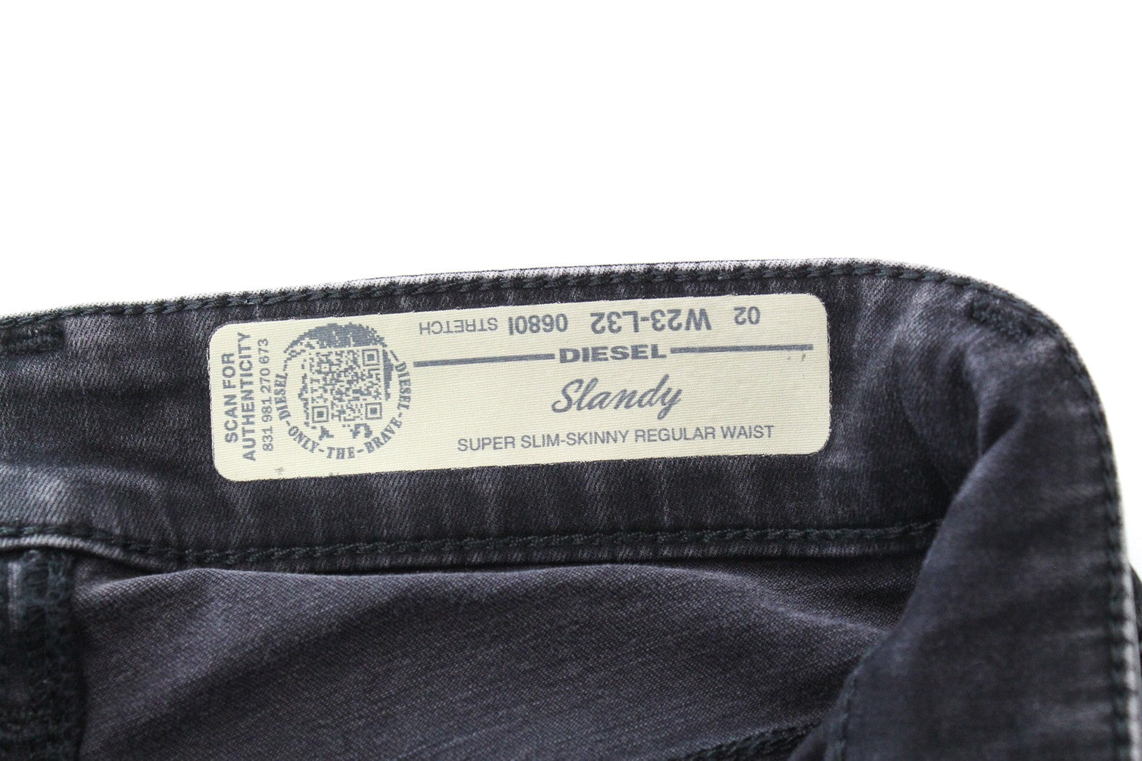 DIESEL Slandy 0680I Women Jeans W23/L32 Super Slim-Skinny Girls Denim Waist