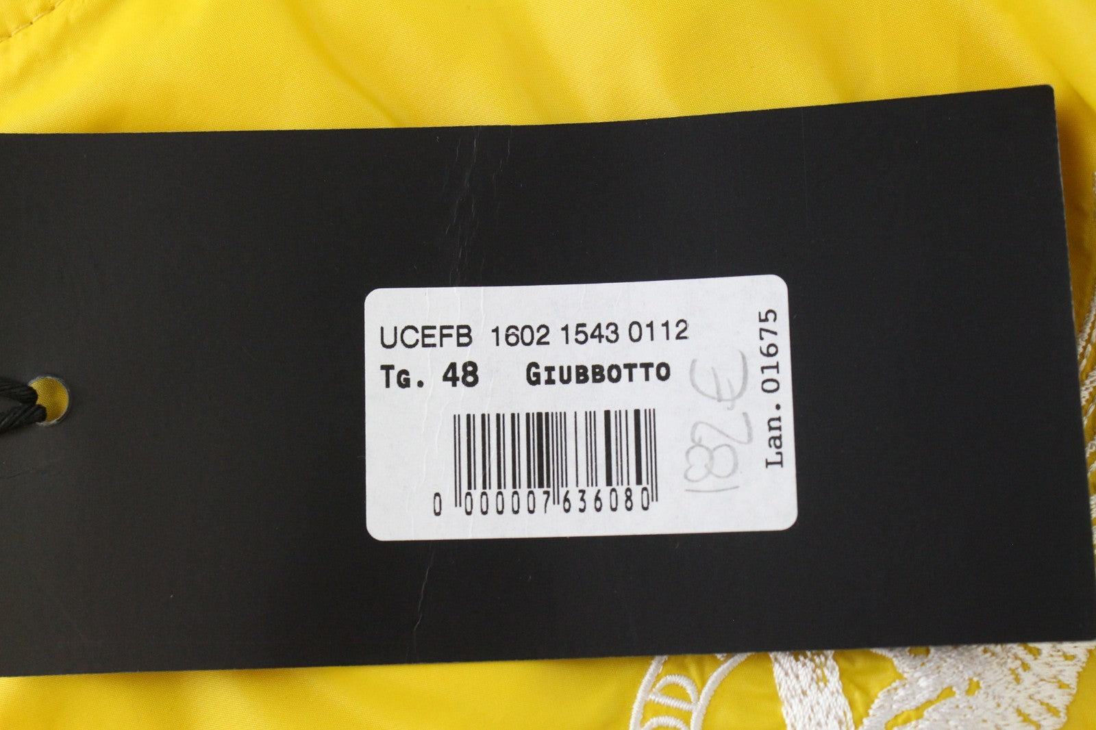 RICHMOND Denim Men Jacket 48 Bright Yellow Zip-Up Nylon Sport Style Casual