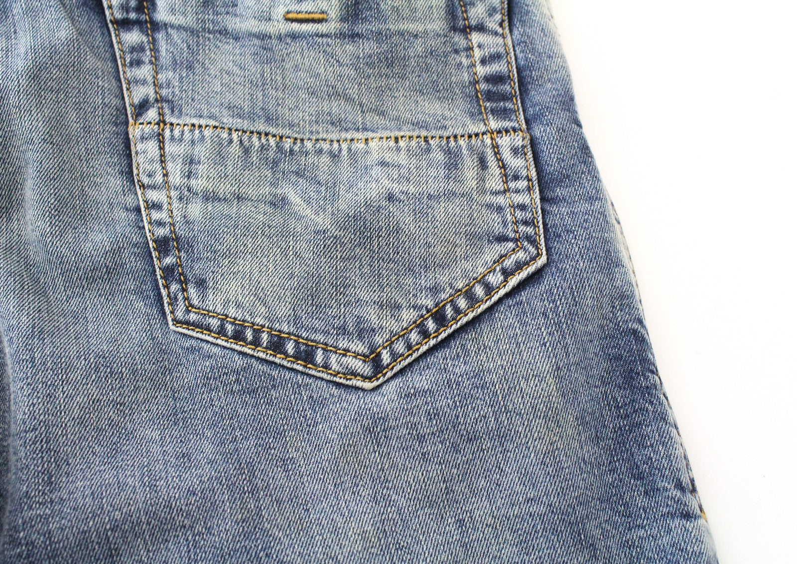 DIESEL Thommer 084UX Men Jeans W28/L32 Washed Zip-Fly Stone Slim-Skinny Stained